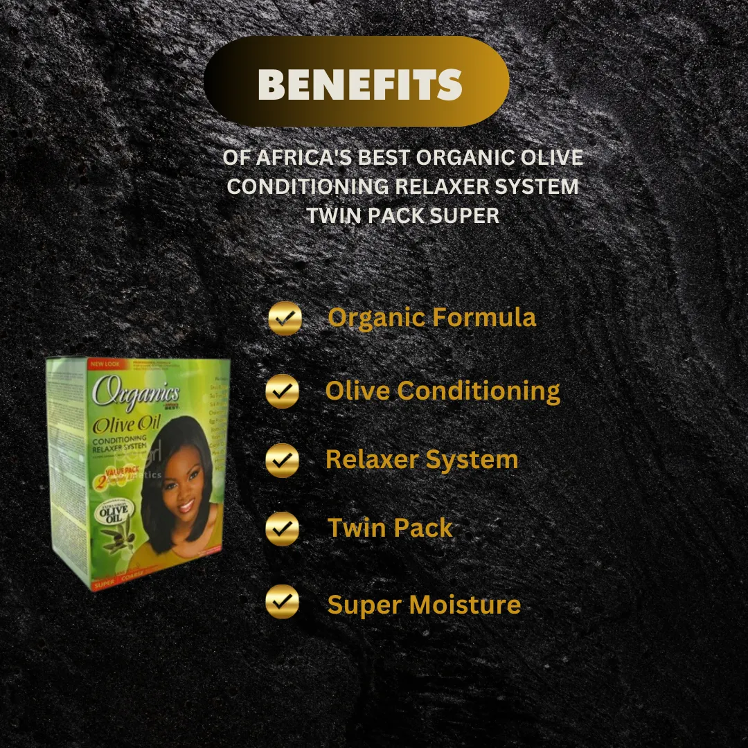 Africa's Best Organic Olive Conditioning Relaxer System Twin Pack Super