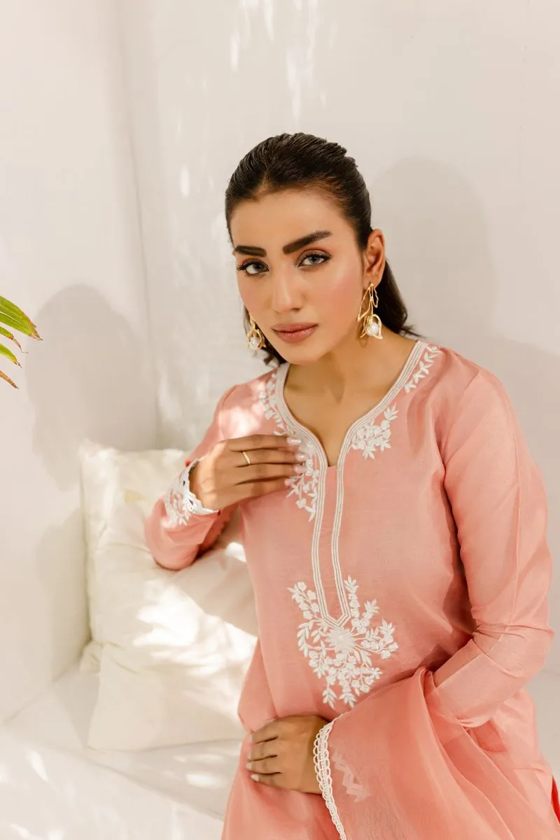 Allure by IH - ZINIA - Blush Pink - Silk & Organza - 3 Piece