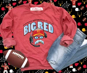 Andy Reid’s Icicle Mustache Heather Red Graphic Sweatshirt