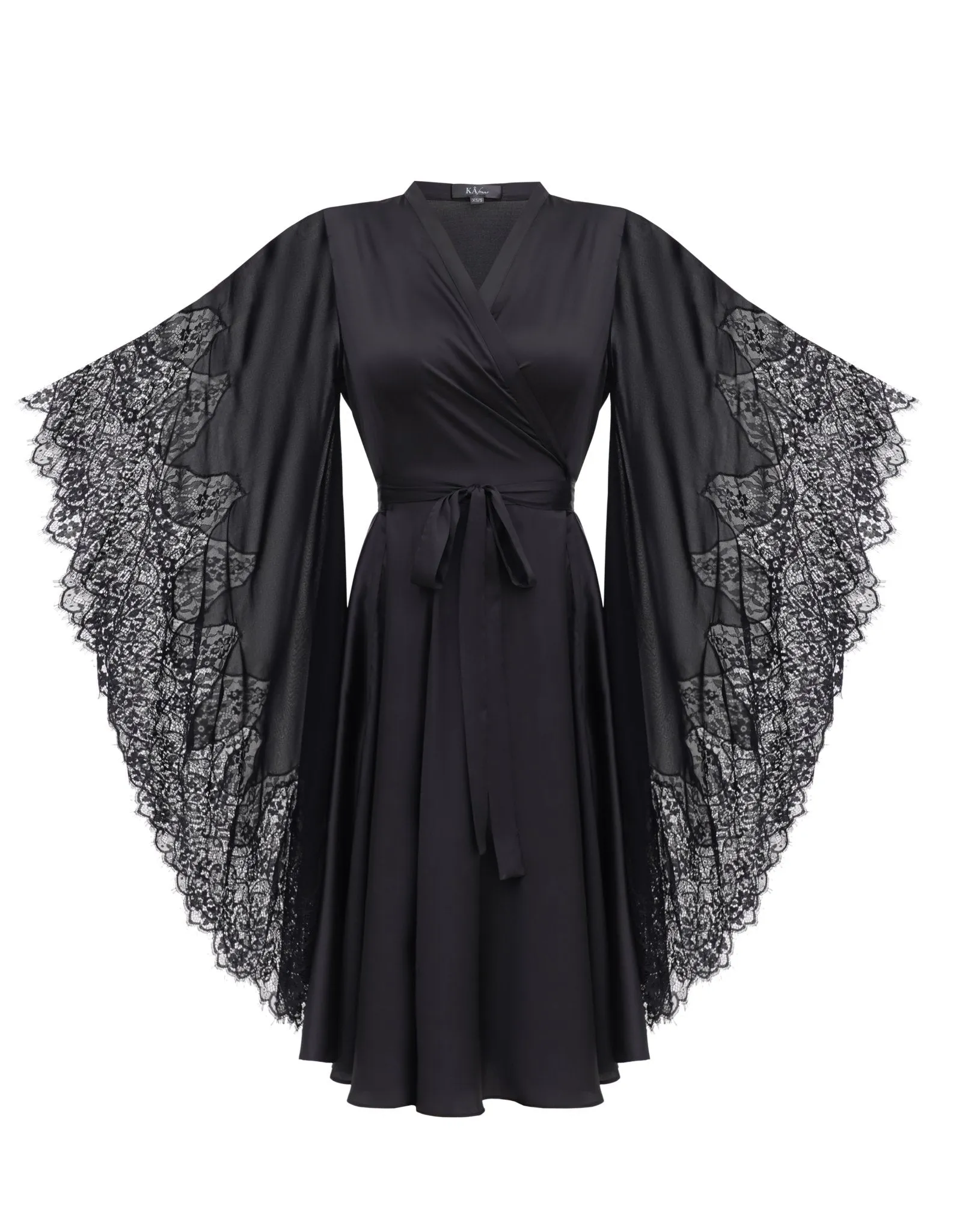 Angel Midi Wrap Dress Long Sleeve