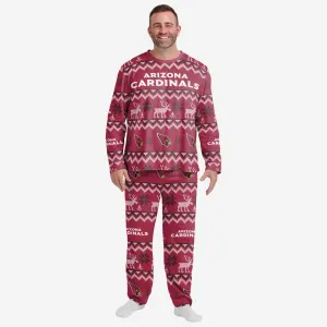 Arizona Cardinals Mens Ugly Pattern Family Holiday Pajamas