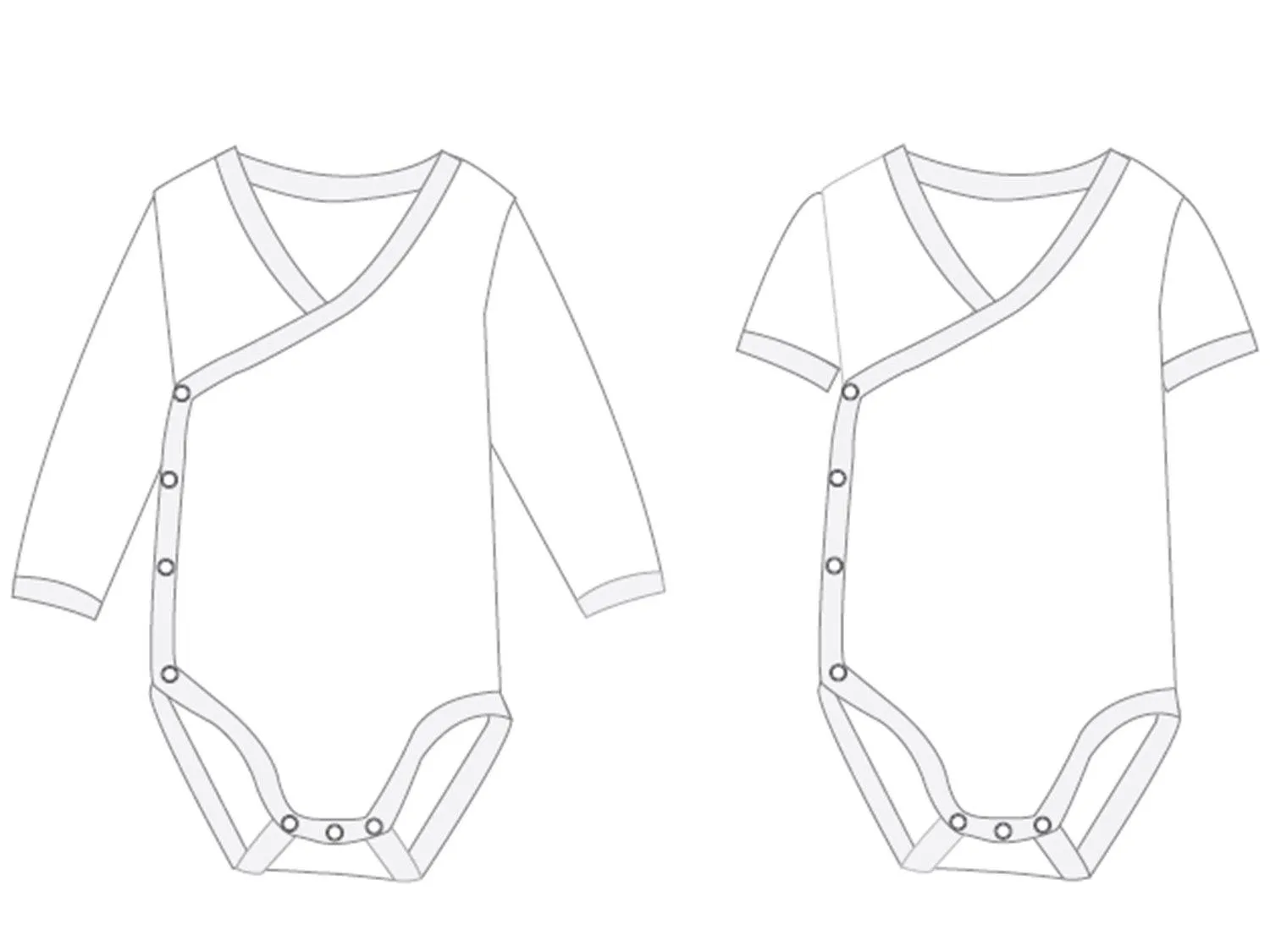 Baby wrap bodysuit sewing pattern CIELO Paper Pattern