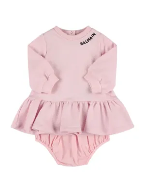 Balmain   Cotton sweat dress &amp; diaper cover 