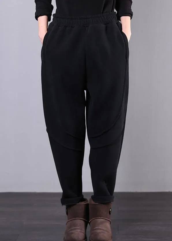 Beautiful black pant unique elastic waist drawstring Work casual pants