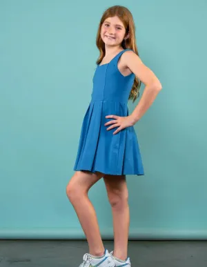 Betty Blue Pleated Dress