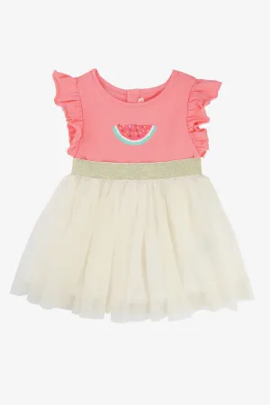 Billieblush Watermelon Ruffle Dress (Size 12M left)