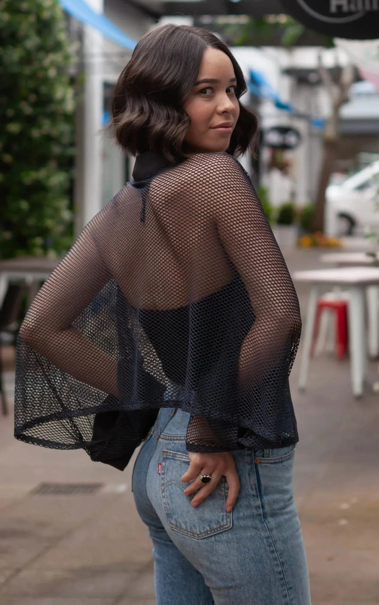 Bioko Mesh Top -black