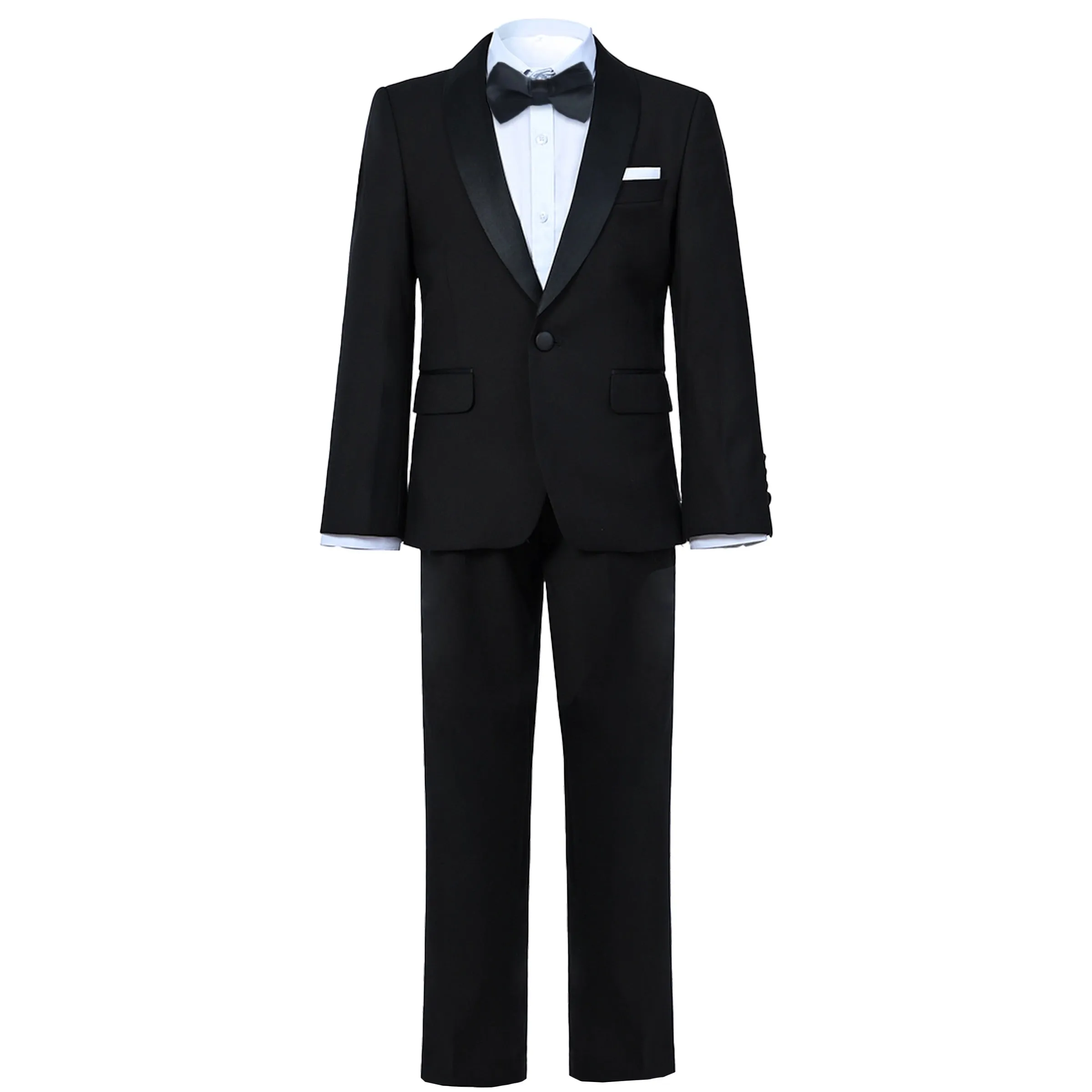 Black Shawl Lapel Wool Suit