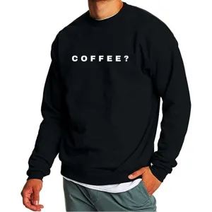 Black Sweatshirt Printed Full Sleeves for Men - Coffee