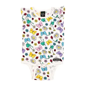 Bodysuit with ruffles- flower