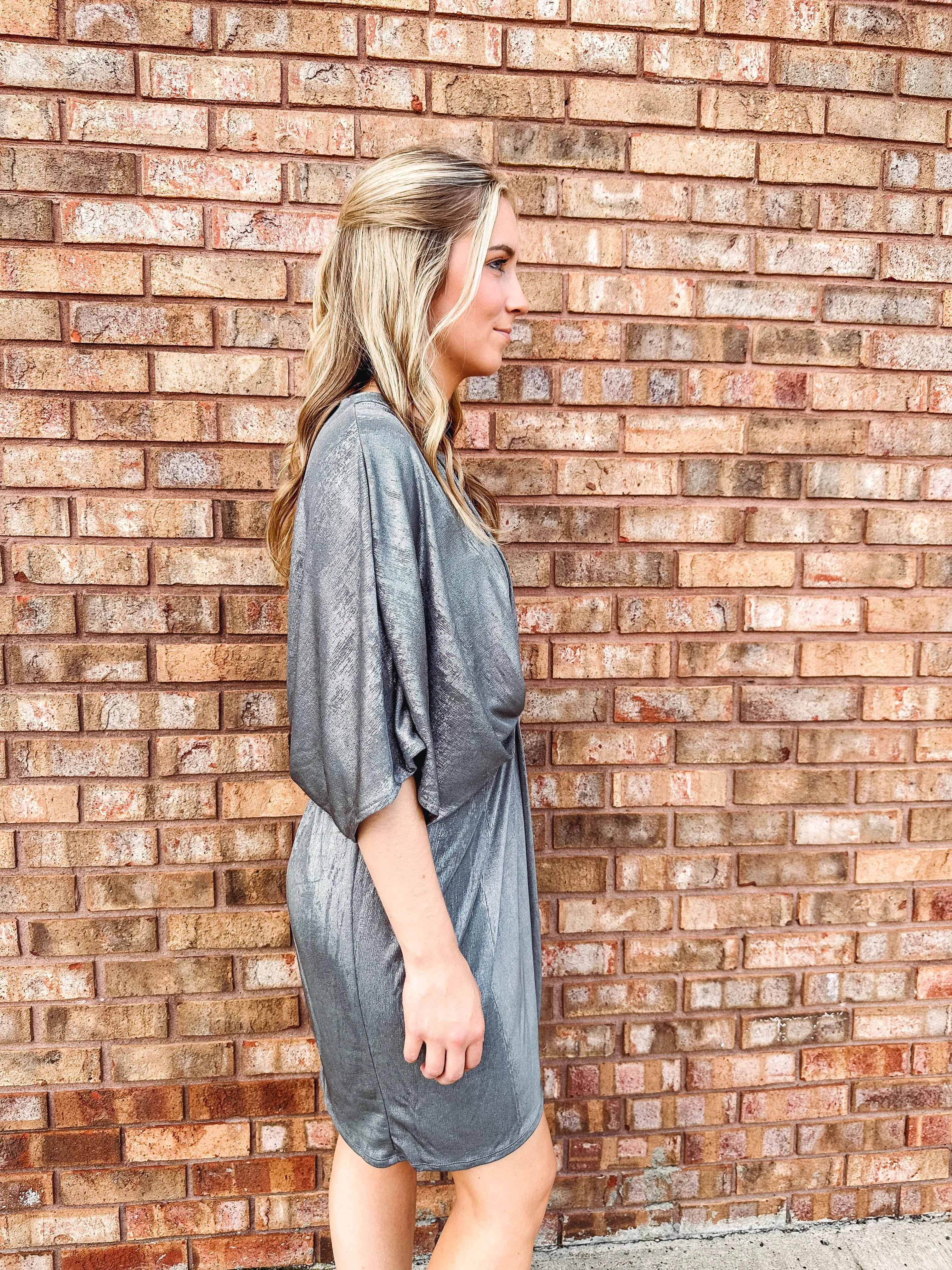 Boughs of Holly Slinky Kimono Dress