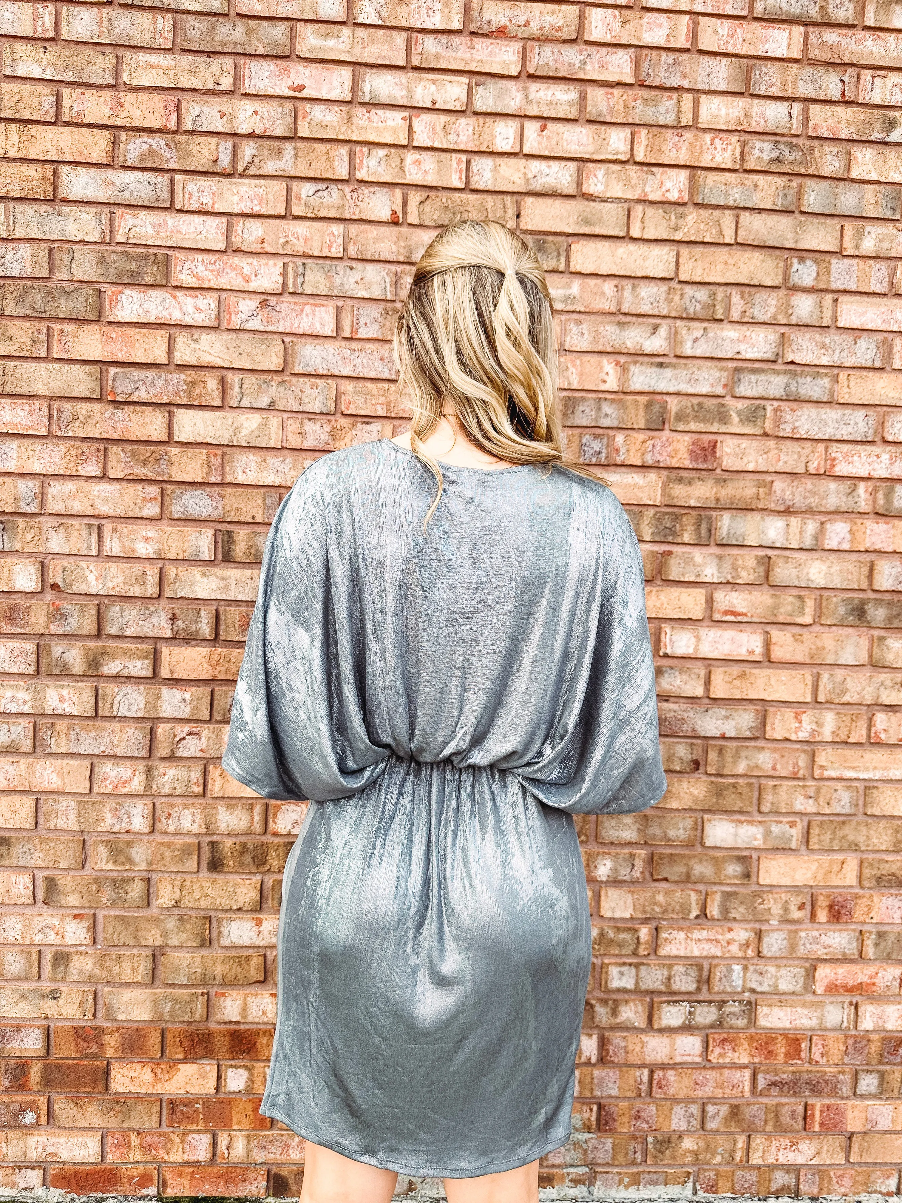 Boughs of Holly Slinky Kimono Dress