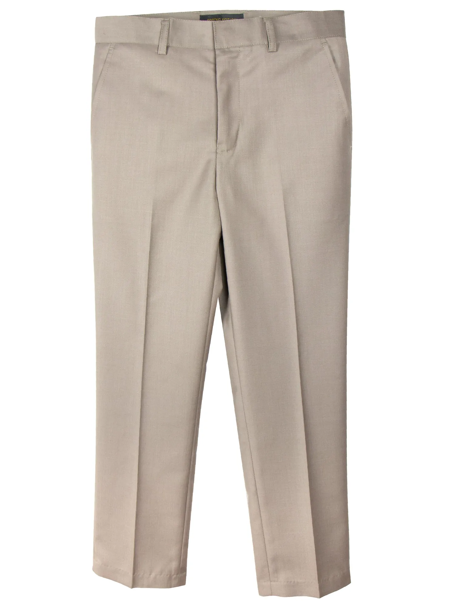 Boys' 4 Piece Suspenders Outfit, Tan/White/Champagne/Blush Pink