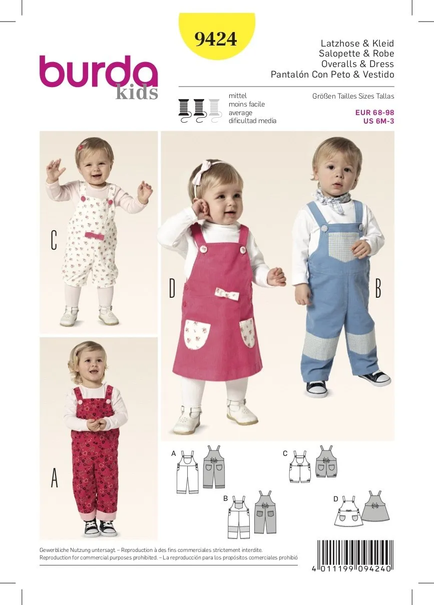 Burda Pattern 9424 (6M-3Yr)