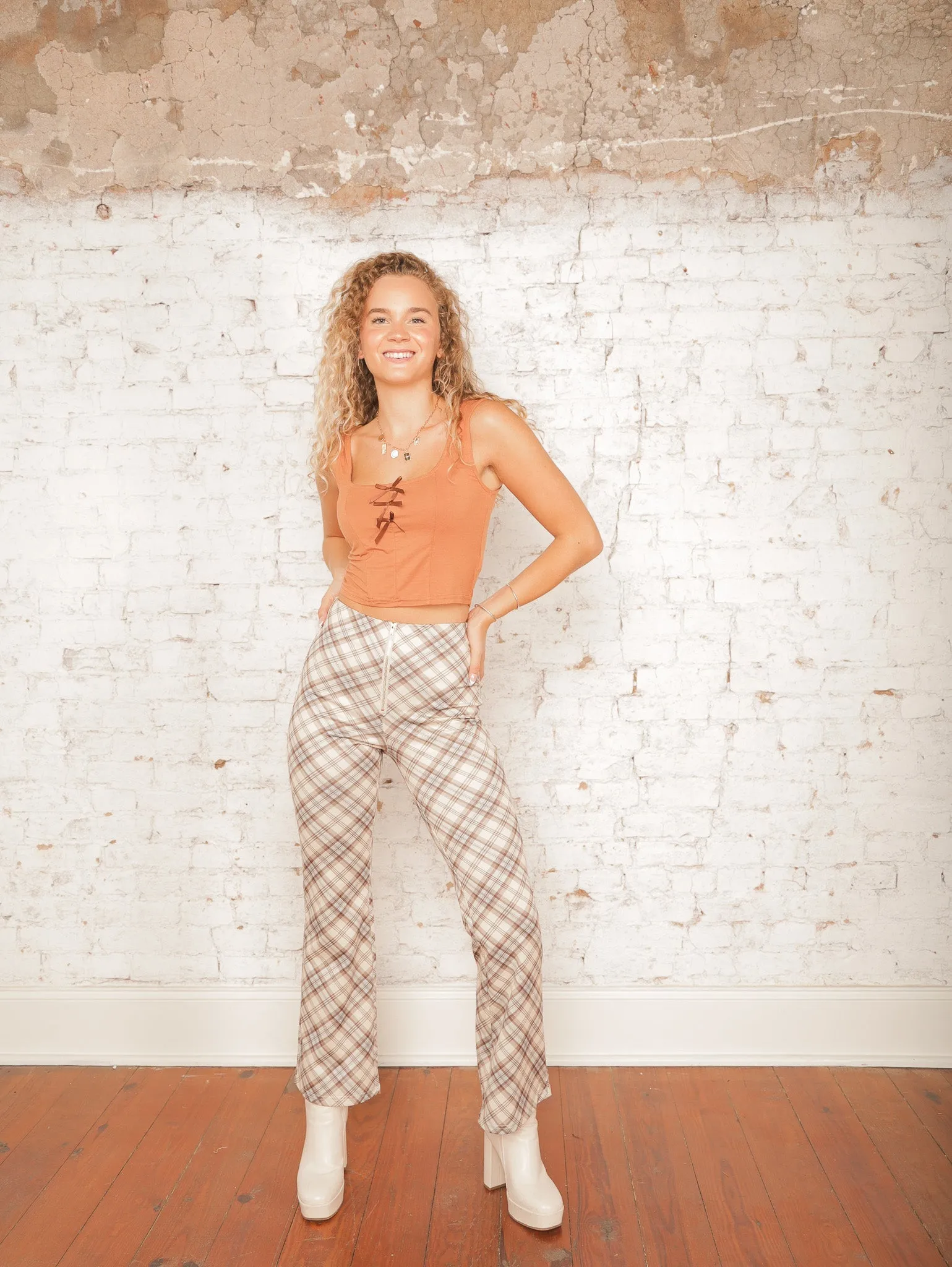 Caledonia Plaid Flare Pants