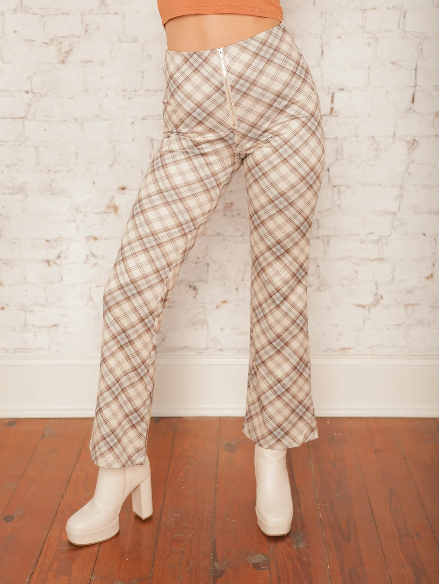 Caledonia Plaid Flare Pants