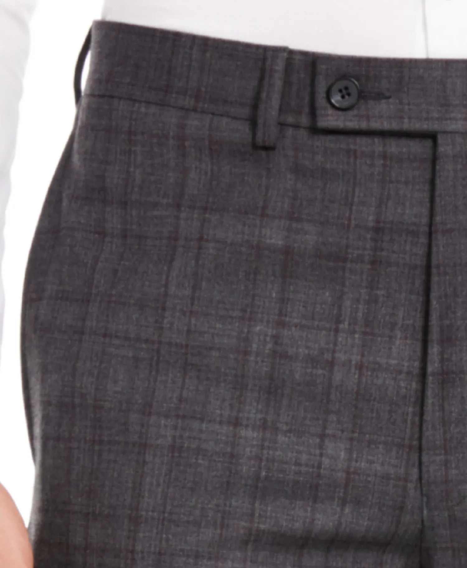 Calvin Klein Men's X Slim-Fit Stretch Plaid Suit Pants, Grey, 40Wx30L