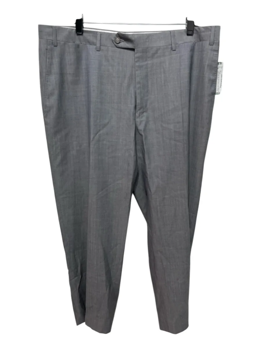 Canali Size 54 Light Gray Wool Blend Solid Dress Men's Pants