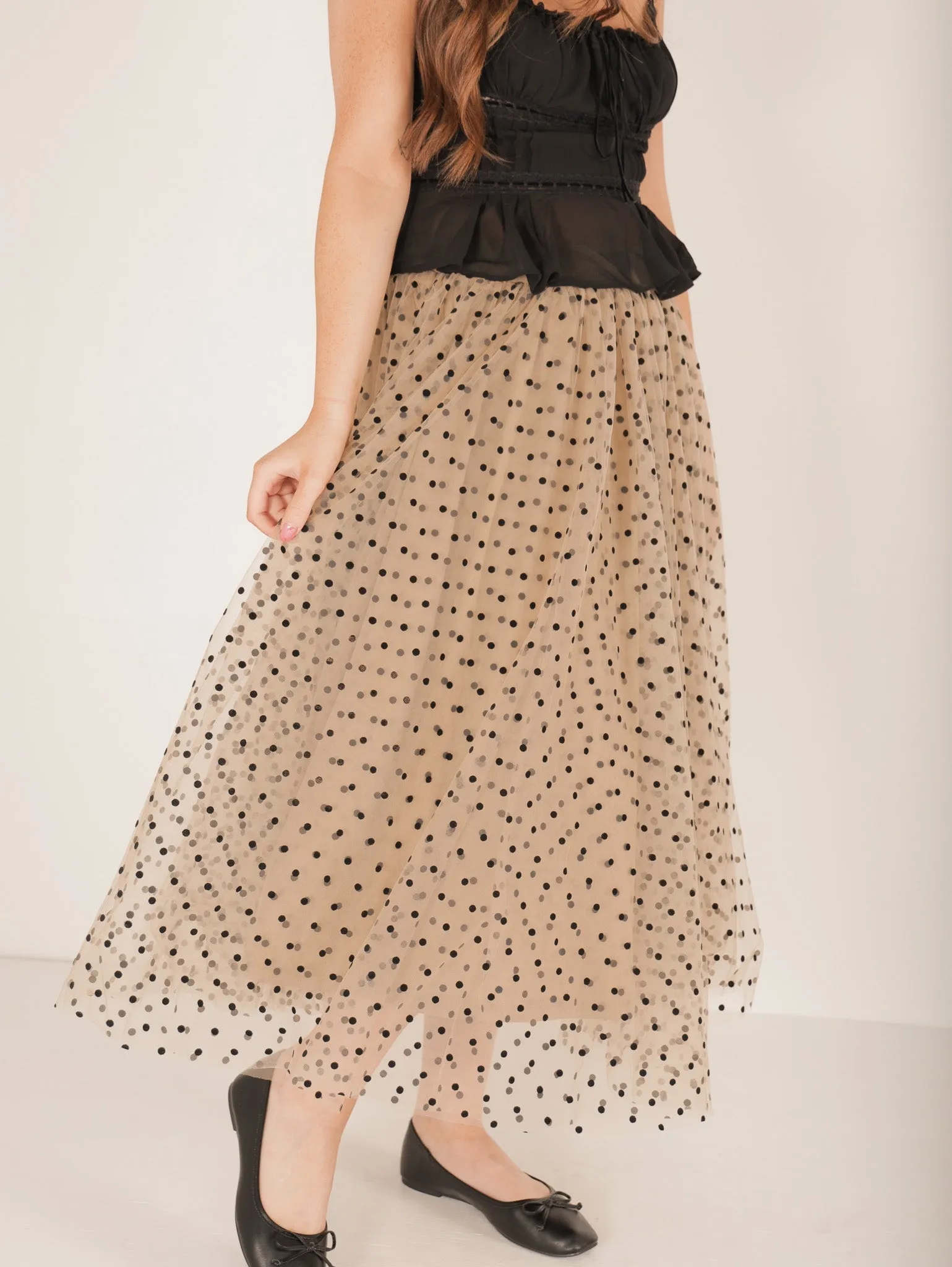 Carrie Polka Dot Tulle Skirt