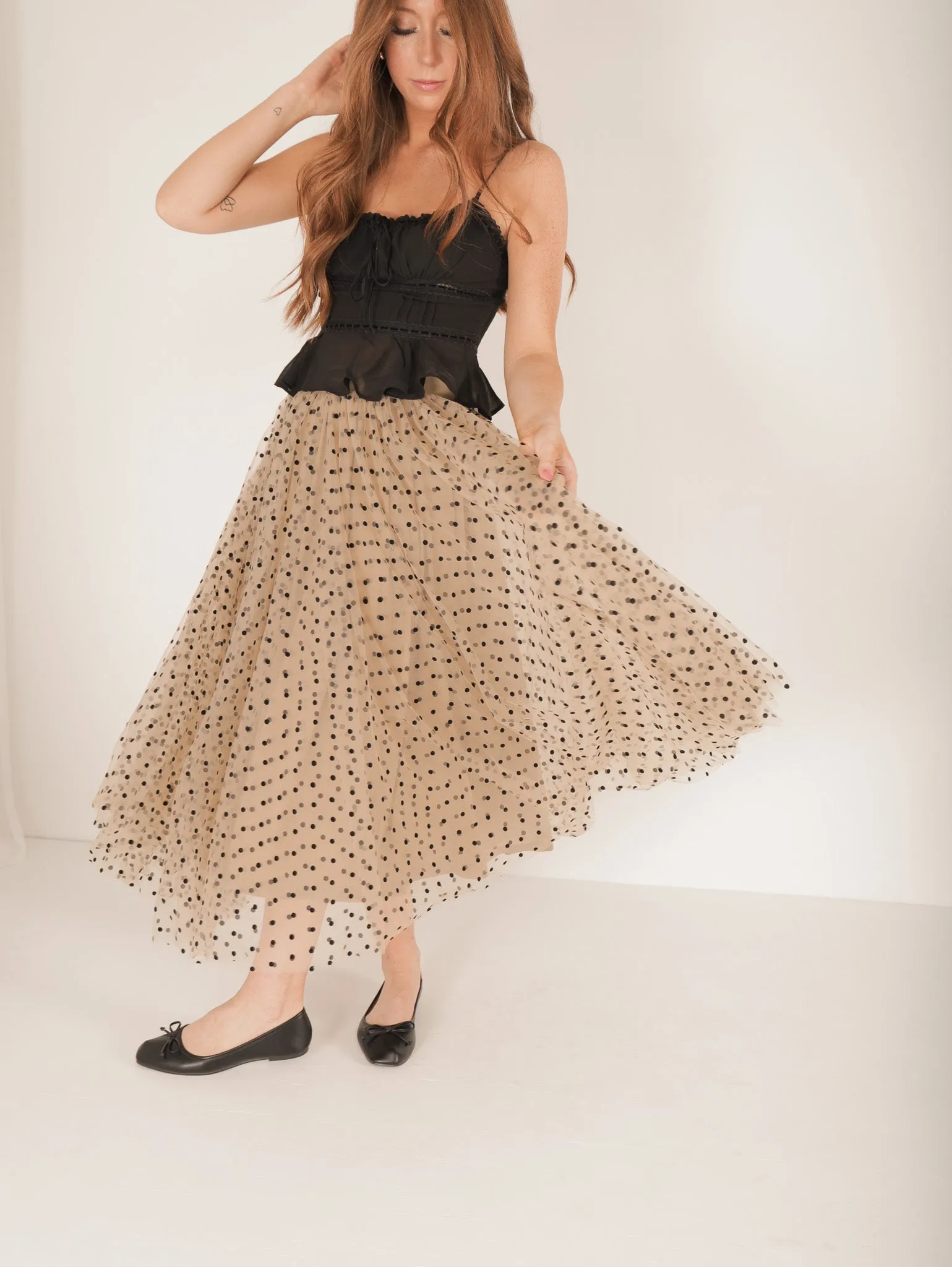 Carrie Polka Dot Tulle Skirt