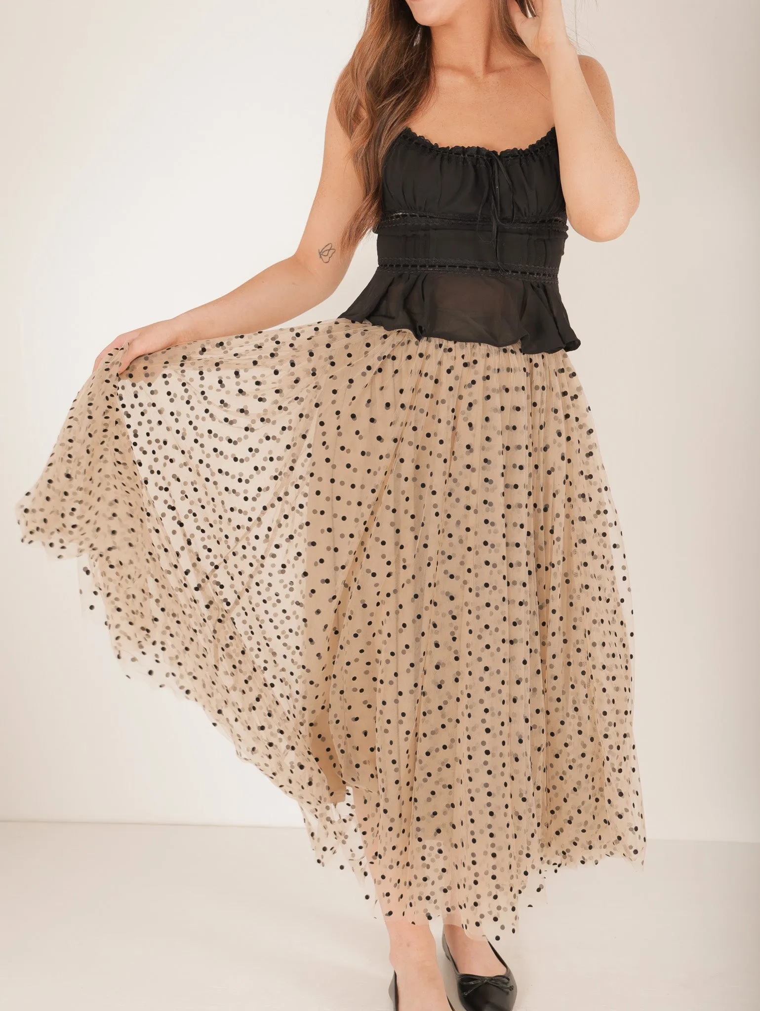 Carrie Polka Dot Tulle Skirt