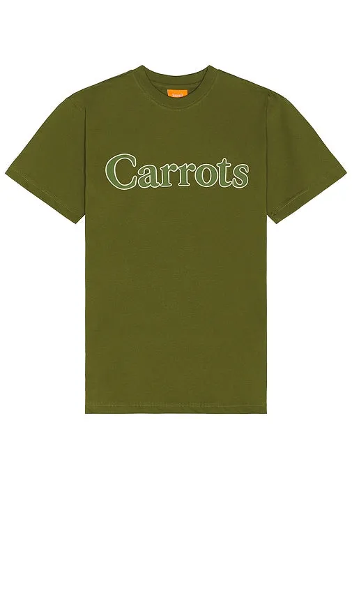Carrots Wordmark T-shirt in Olive