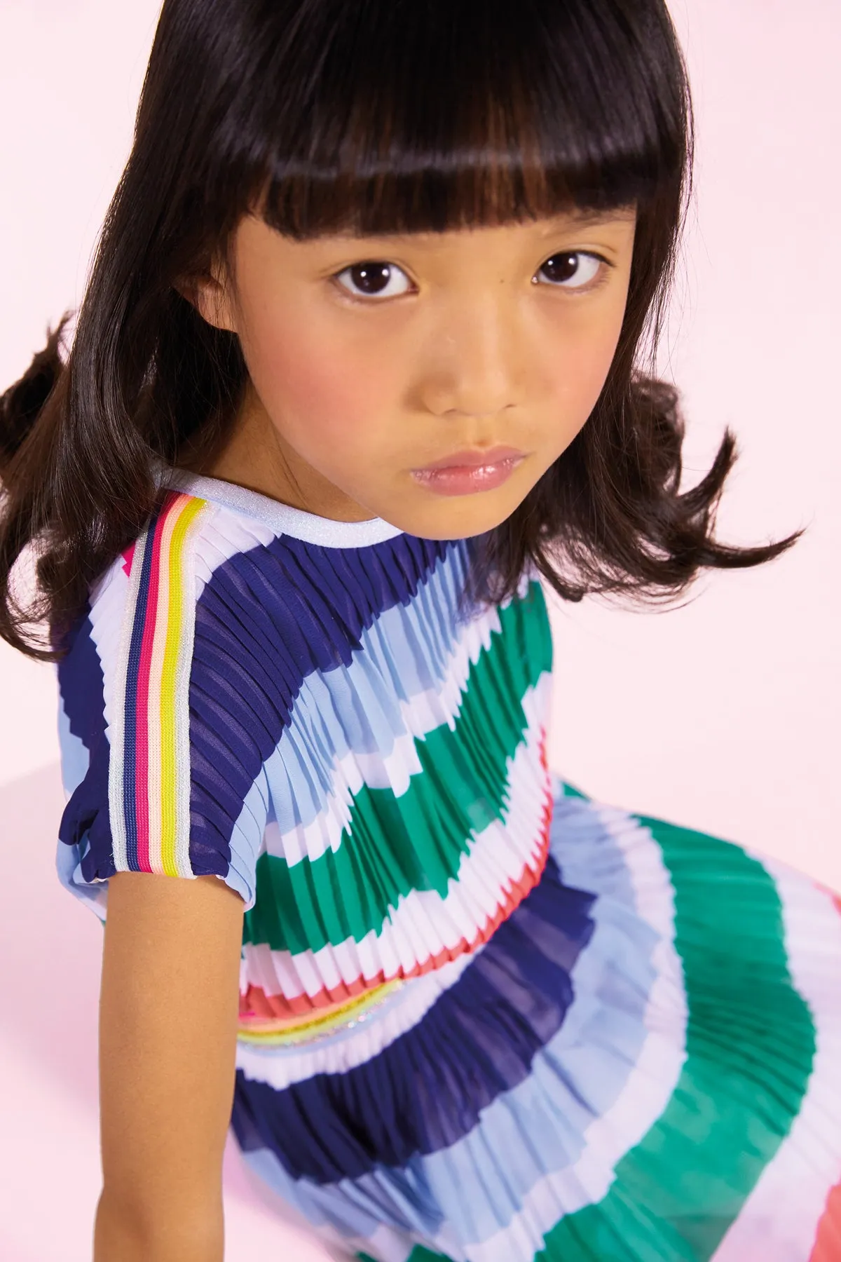 Catimini Multi Striped Girls Dress