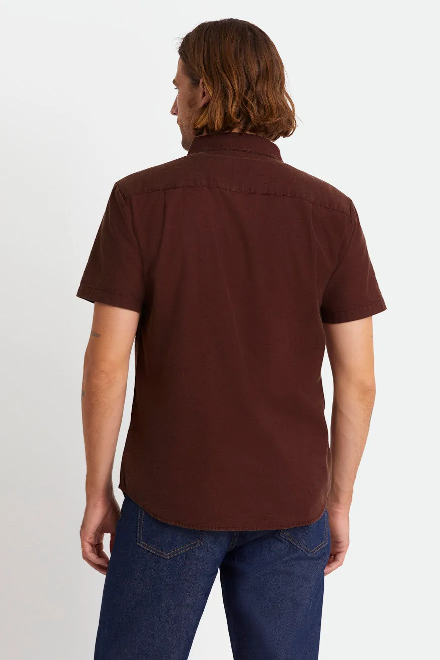 Charter Oxford S/S Woven - Wine Sun Wash