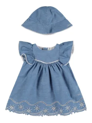 Chloé   Cotton chambray dress &amp; hat 