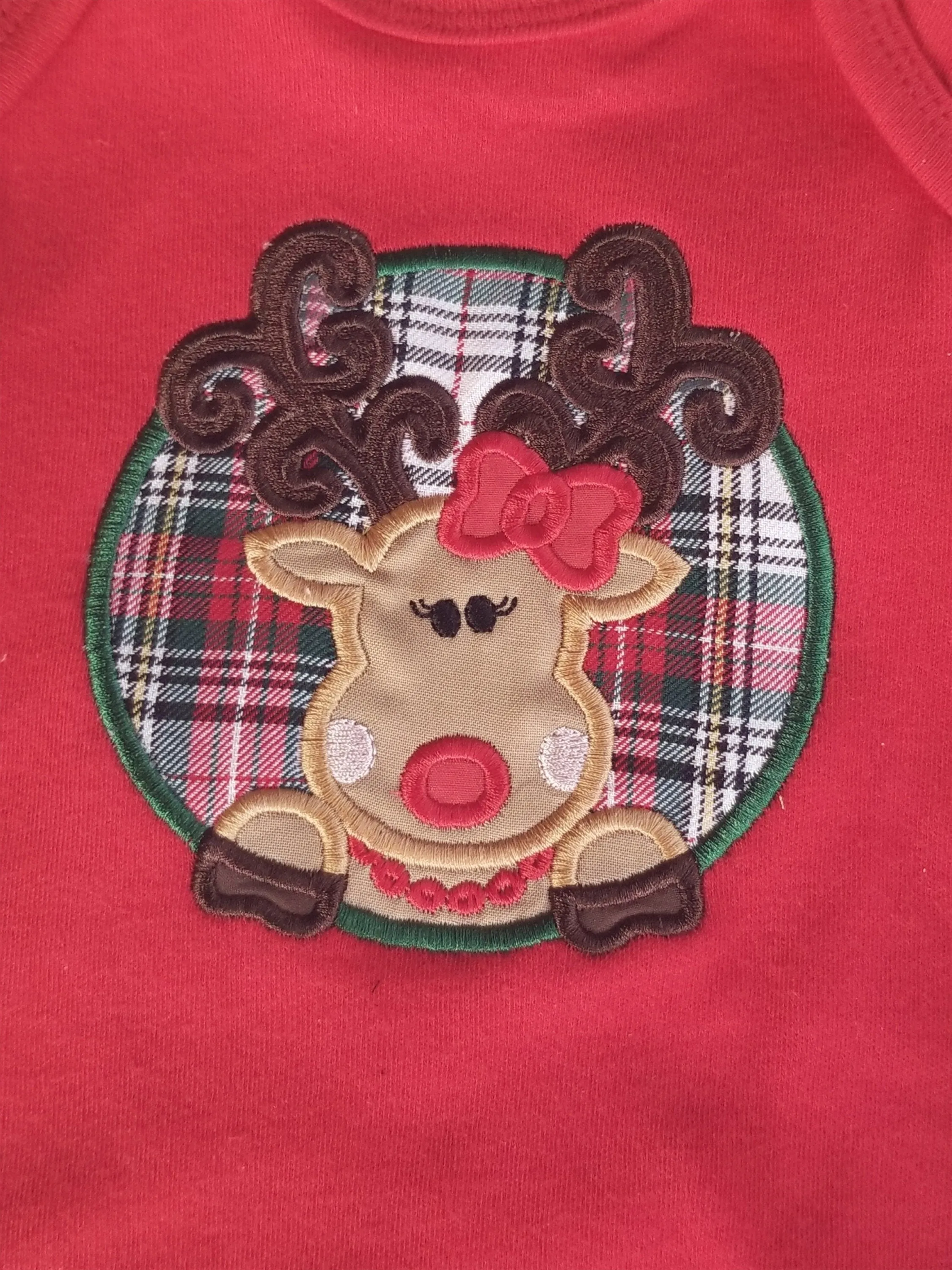 Christmas Baby Girls Outfit, First Christmas Reindeer Skirt &amp; Bodysuit, Paid Christmas Skirt, First Christmas Outfit, Girls Christmas Dress