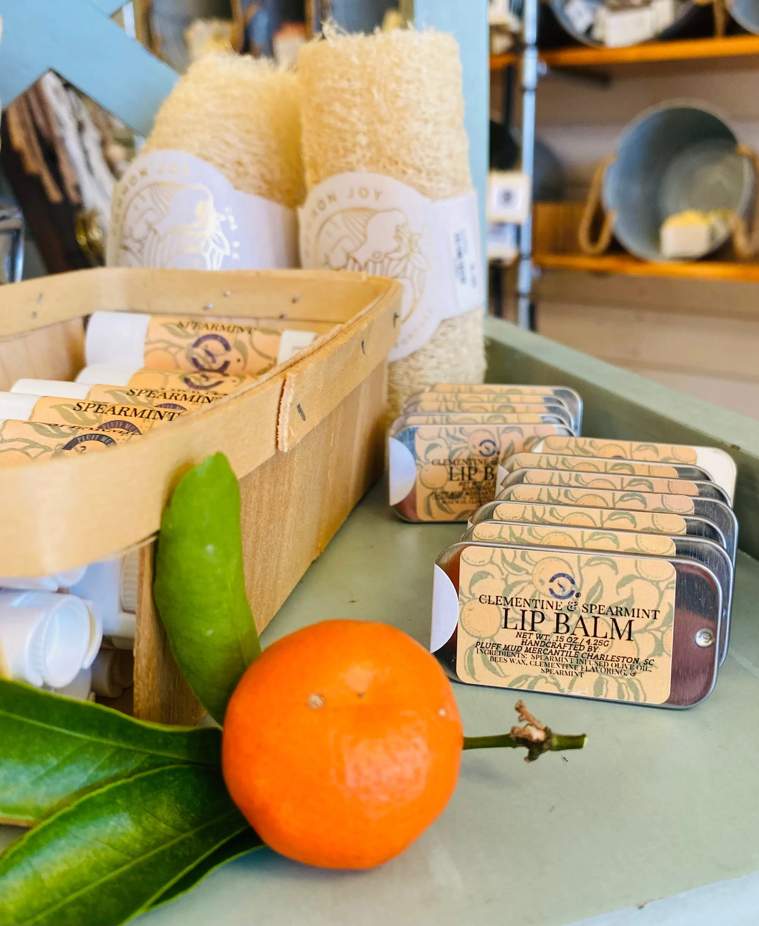 Clementine & Spearmint Olive Oil & Beeswax Lip Balm
