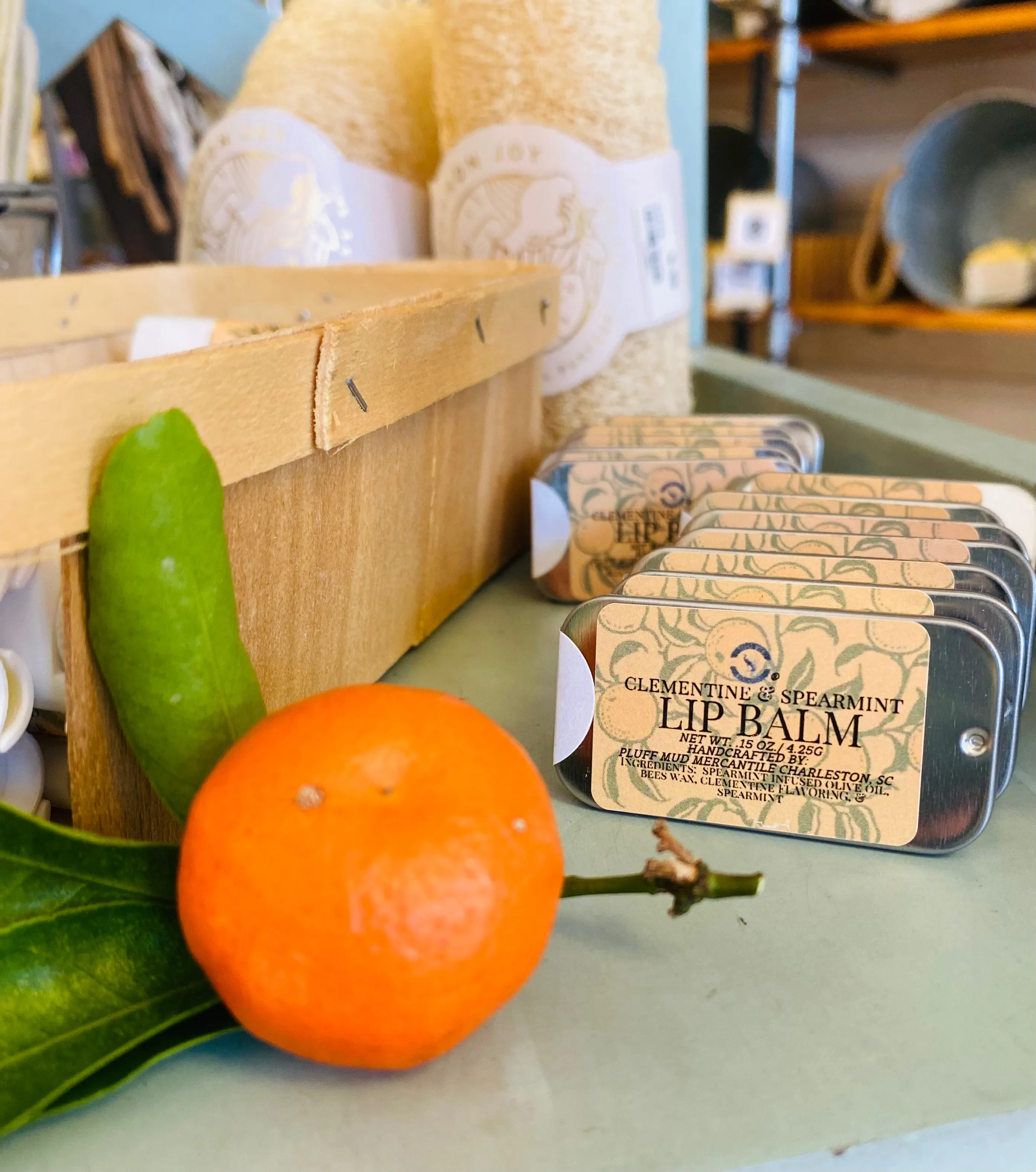 Clementine & Spearmint Olive Oil & Beeswax Lip Balm