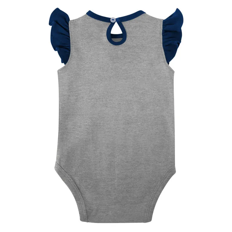 Cowboys Girls 2 Pack Short Sleeve Ruffled Bodysuit Set
