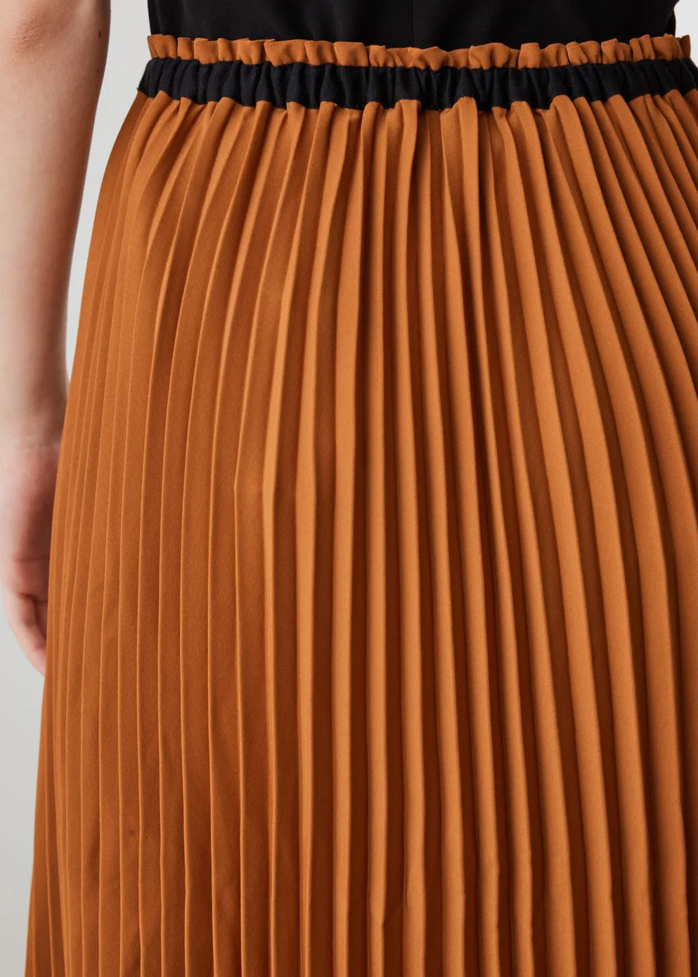 Crepe Pleated Skirt