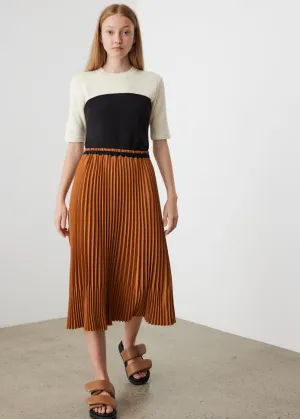 Crepe Pleated Skirt