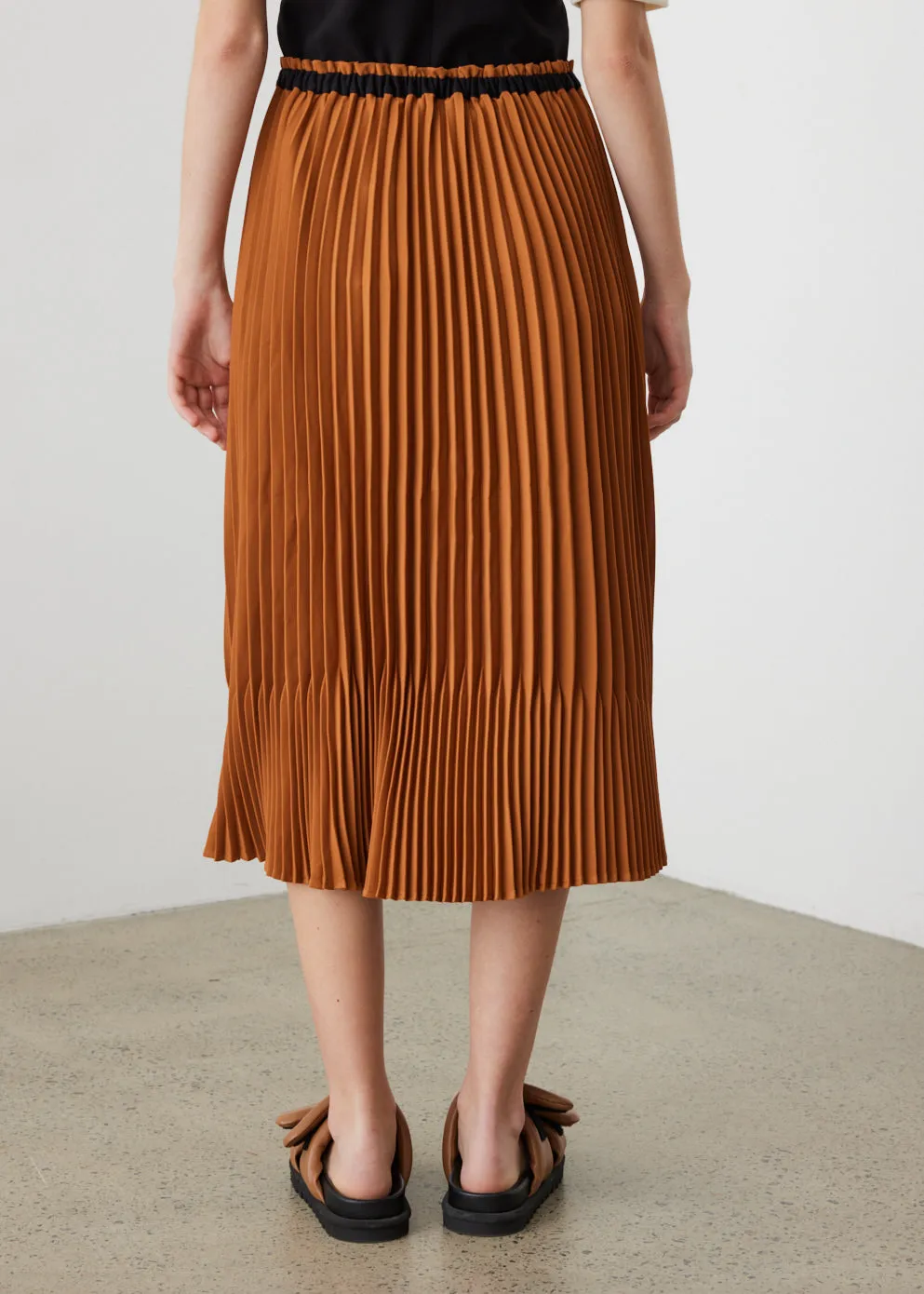 Crepe Pleated Skirt