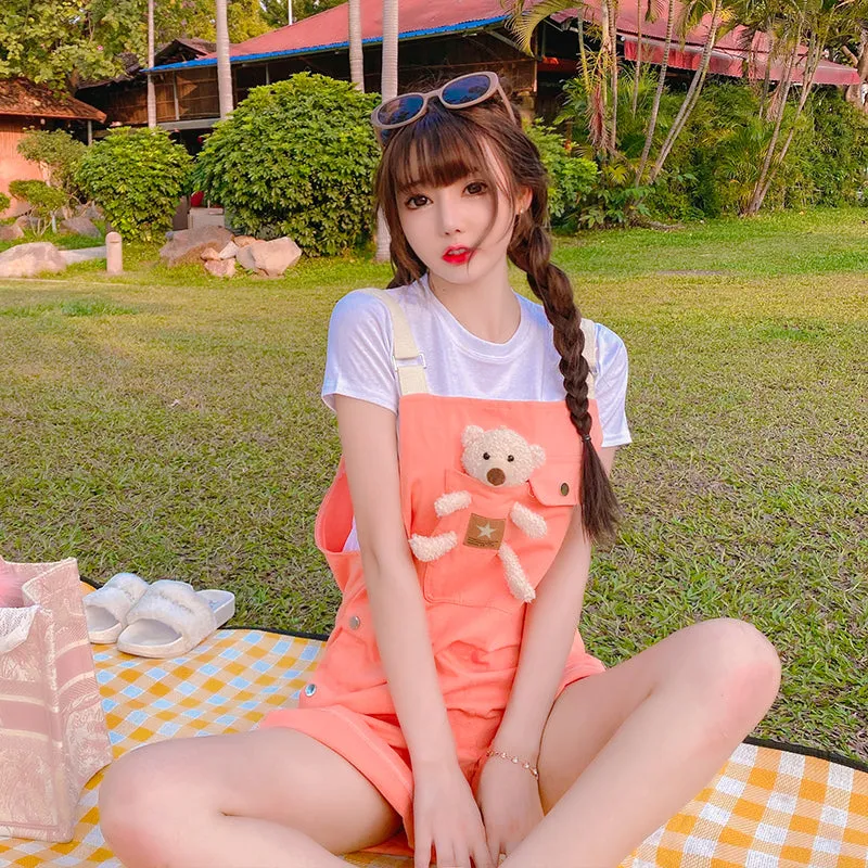 Cute bear shorts   T-shirt 2-piece set  PL52281