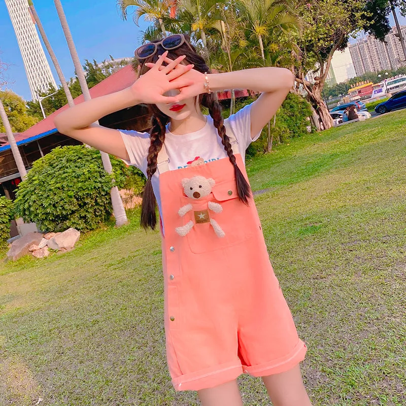 Cute bear shorts   T-shirt 2-piece set  PL52281