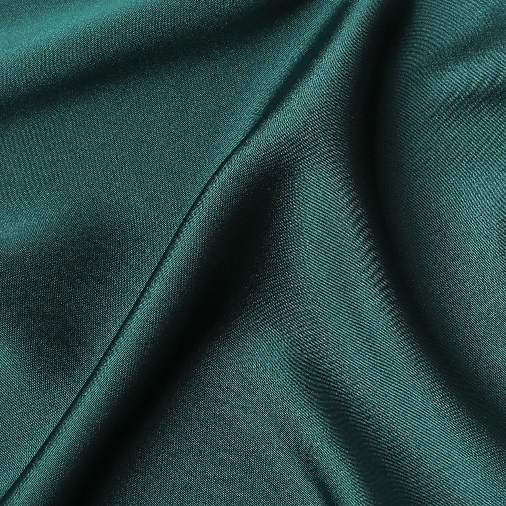 Deep Teal Crepe Satin Fabric - 140cm Wide - D18278