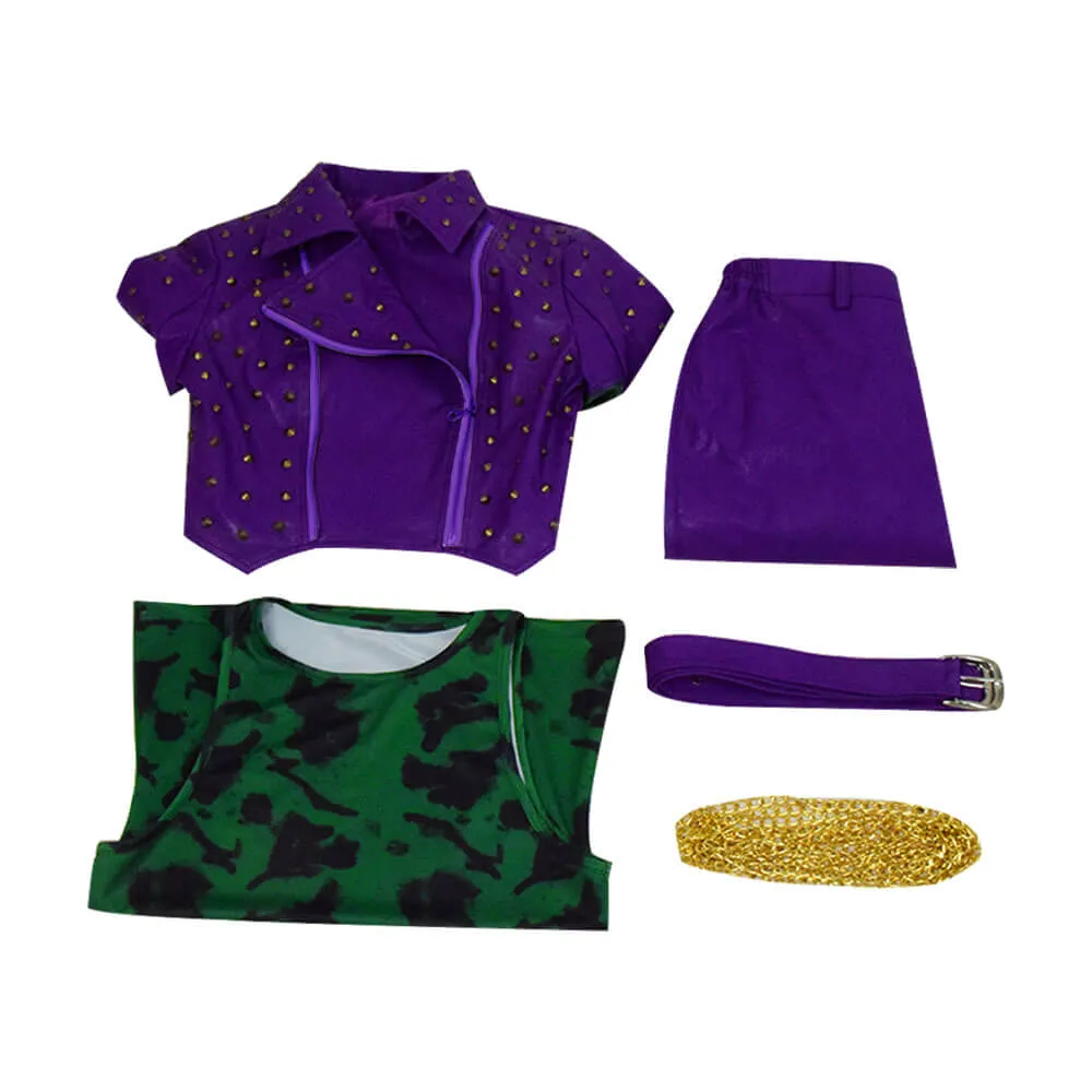 Descendants Costumes Mal Dress Outfit Kids Adults Halloween Party Cosplay Costume