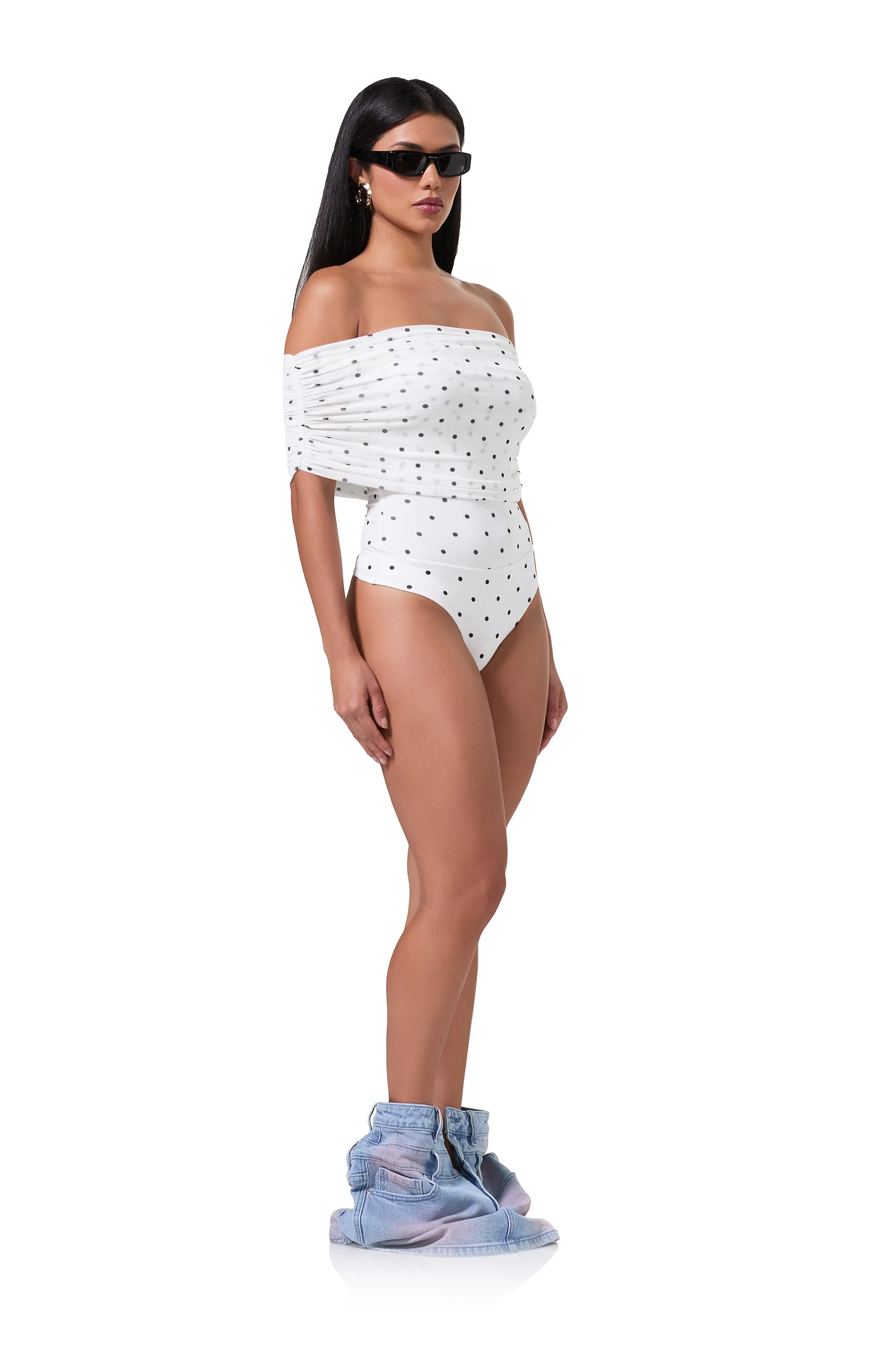 Divya Bodysuit - Blanc Micro Dot