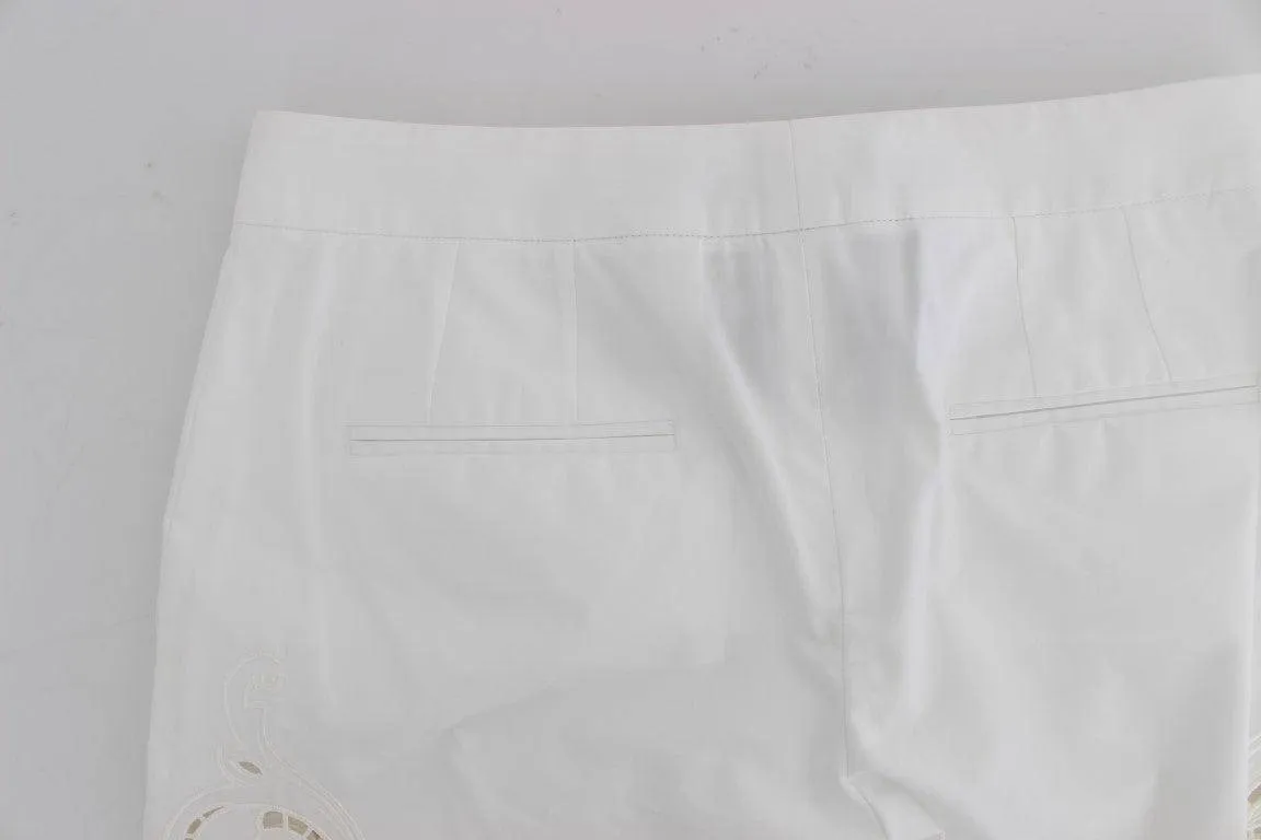 Dolce & Gabbana White Floral Cutout Dress Sicily Pants