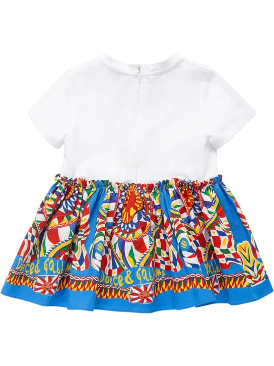 Dolce&amp;Gabbana   Logo printed cotton dress w/diaper cover 
