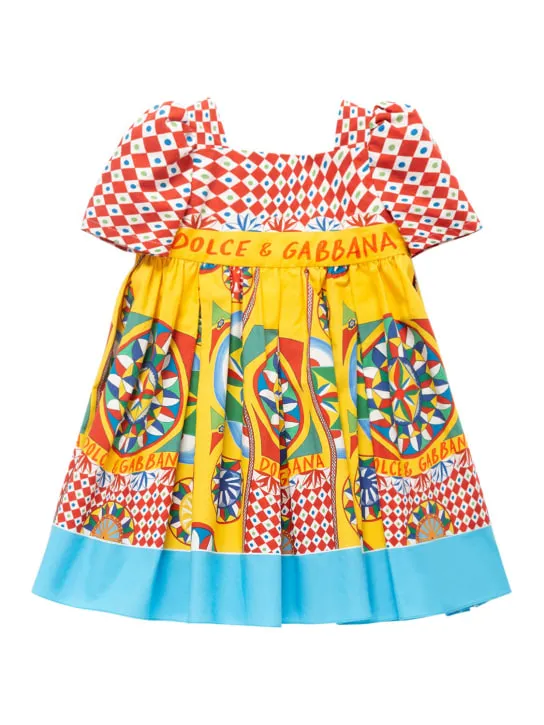 Dolce&amp;Gabbana   Printed cotton dress w/diaper cover 