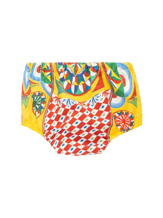 Dolce&amp;Gabbana   Printed cotton dress w/diaper cover 