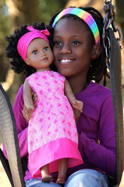 Doll Dress & Head Wrap Set