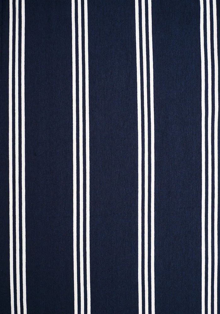 Elsbeth Navy Stripe Viscose Midi Dress