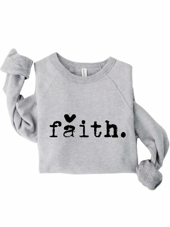 Faith Heart Crewneck Sweatshirt