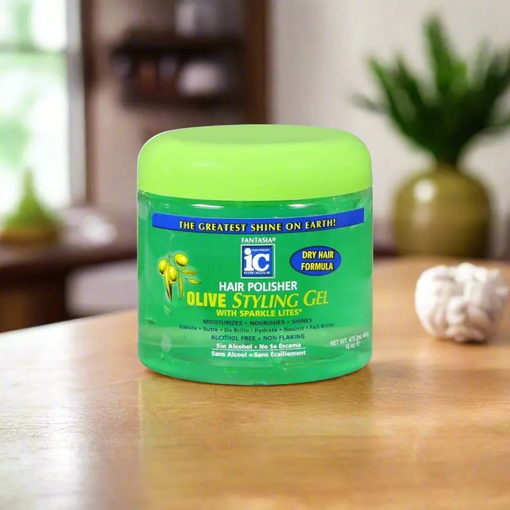 Fantasia IC Hair Polisher Olive Styling Gel 16 oz