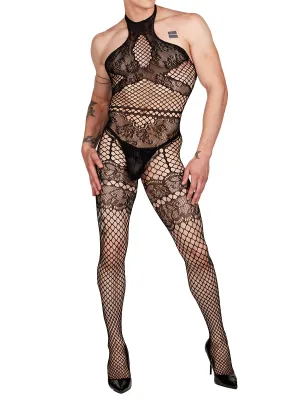 Floral Fishnet Bodystocking
